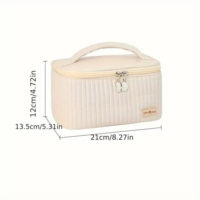 Lily | Women's Large Capacity PU Leather Cosmetic Makeup Toiletry Bag