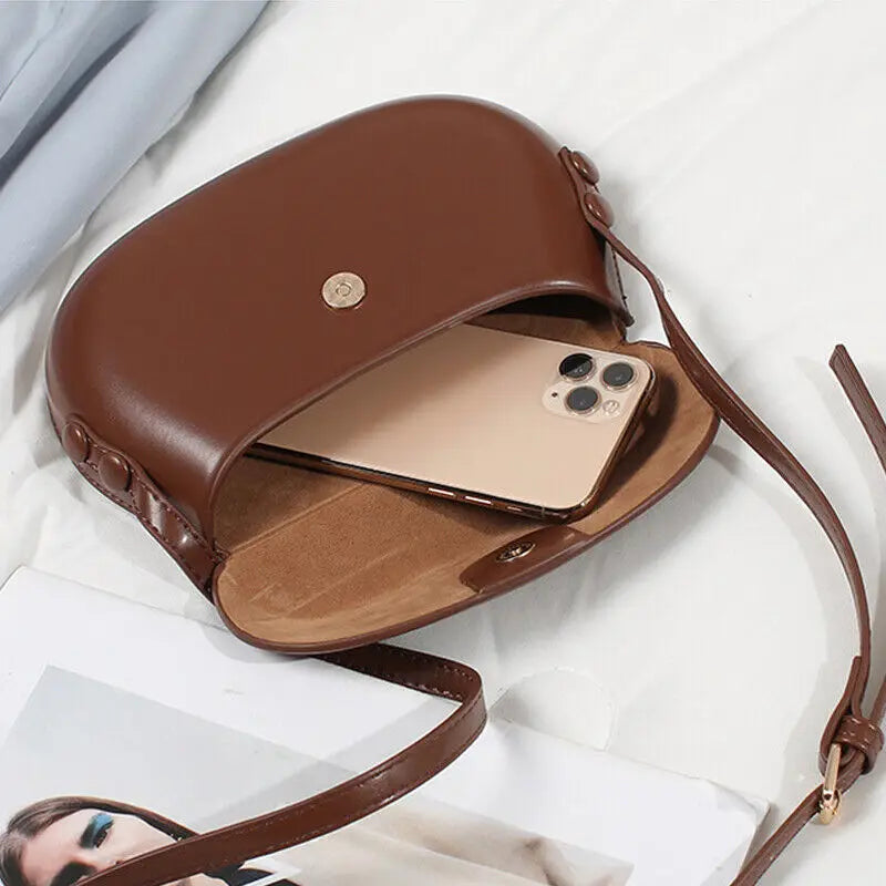 Elise | Women's Retro Saddle Leather Crossbody Handbag