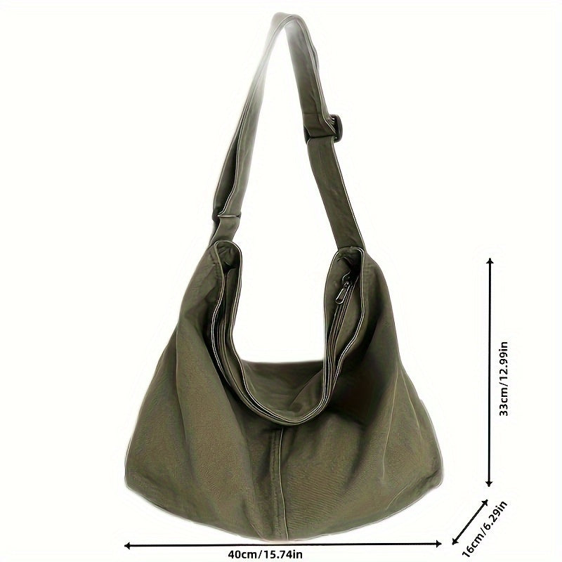 Hailey | Large Canvas Crossbody Bag