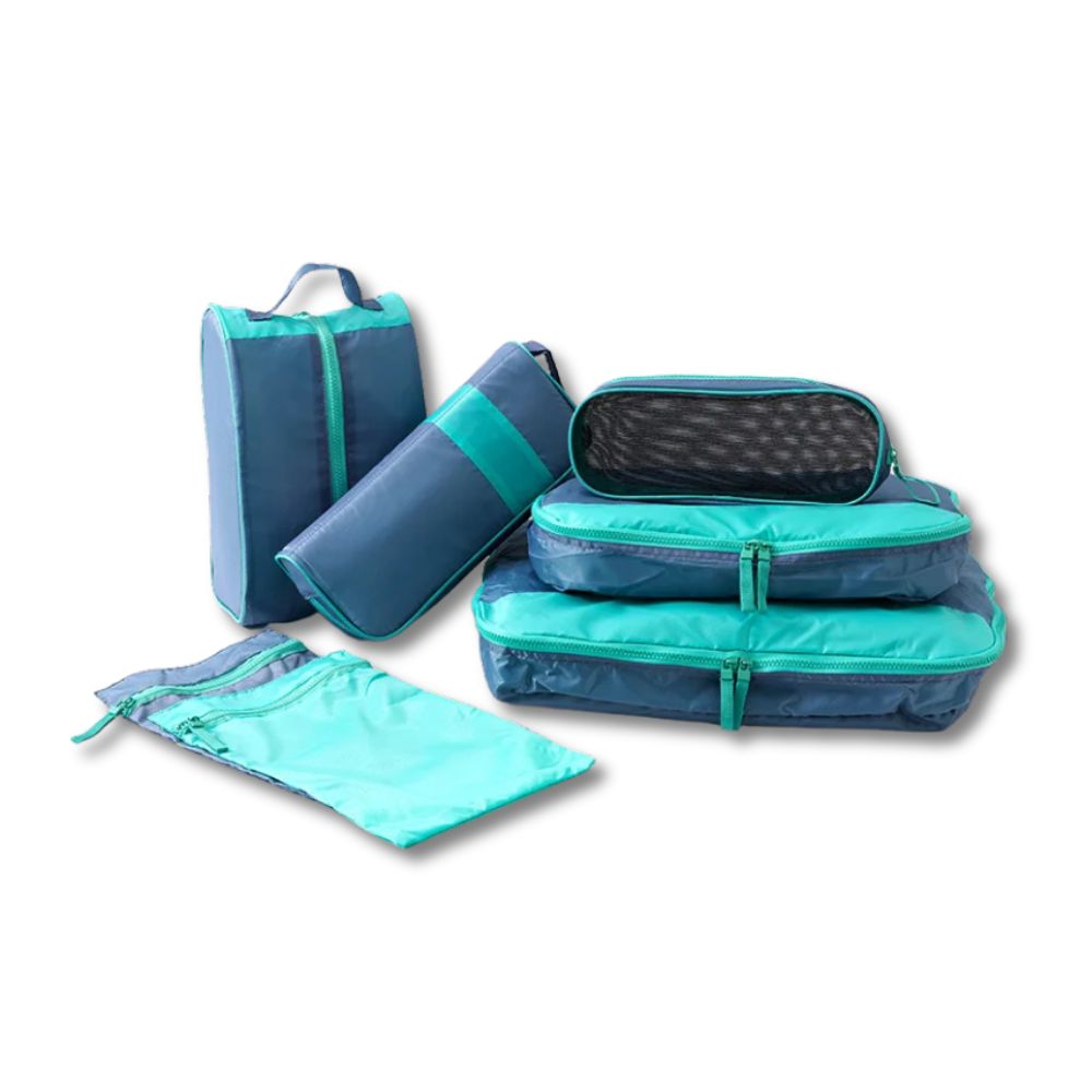 Eva | 7pcs Waterproof Compression Travel Packing Cubes Organiser Set