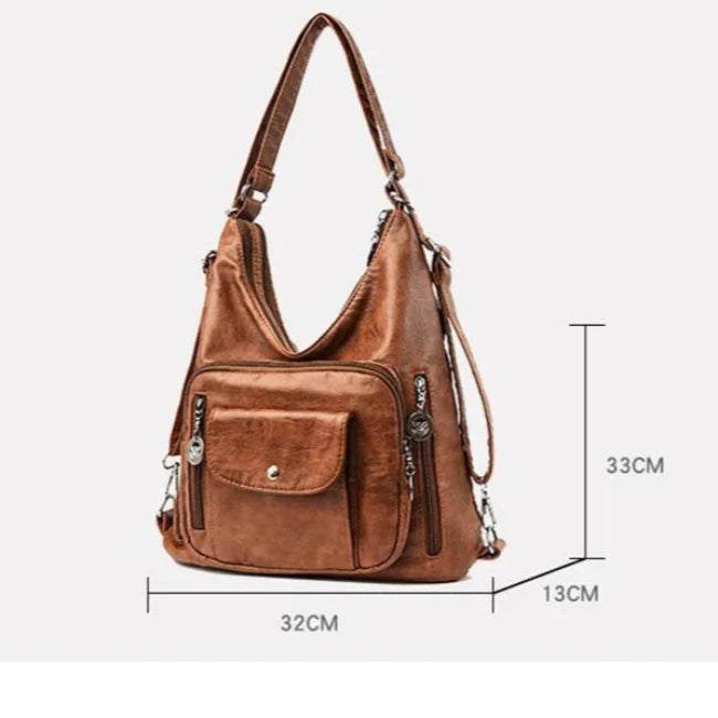 Jessica | Women's Vintage Leather Crossbody Messenger Hobo Handbag