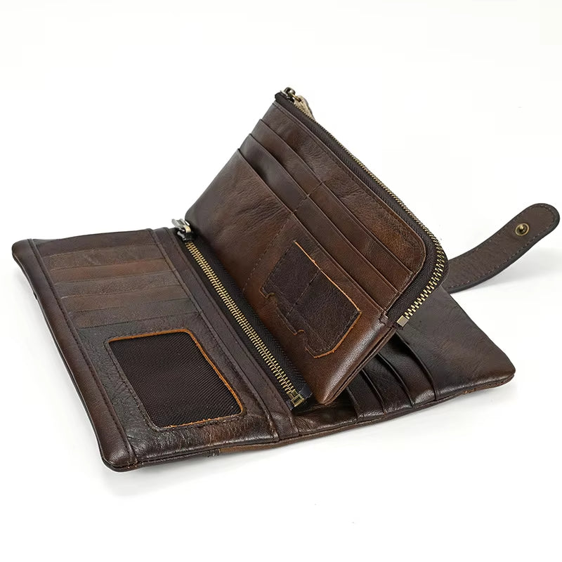 Emma | Vintage Genuine Leather Travel Wallet with RFID Blocking