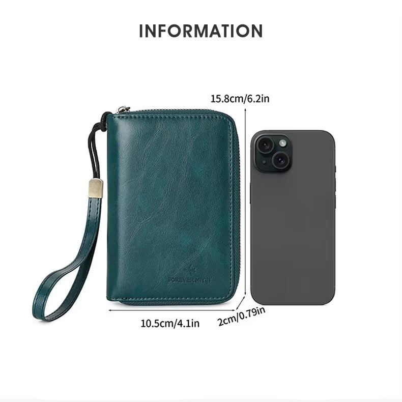 Lucas | RFID Blocking Passport Holder Travel Wallet with Wrist Strap