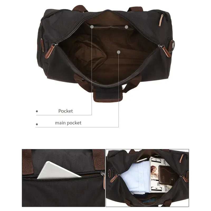 Liam | Vintage Travel Weekender Garment Duffle Bag