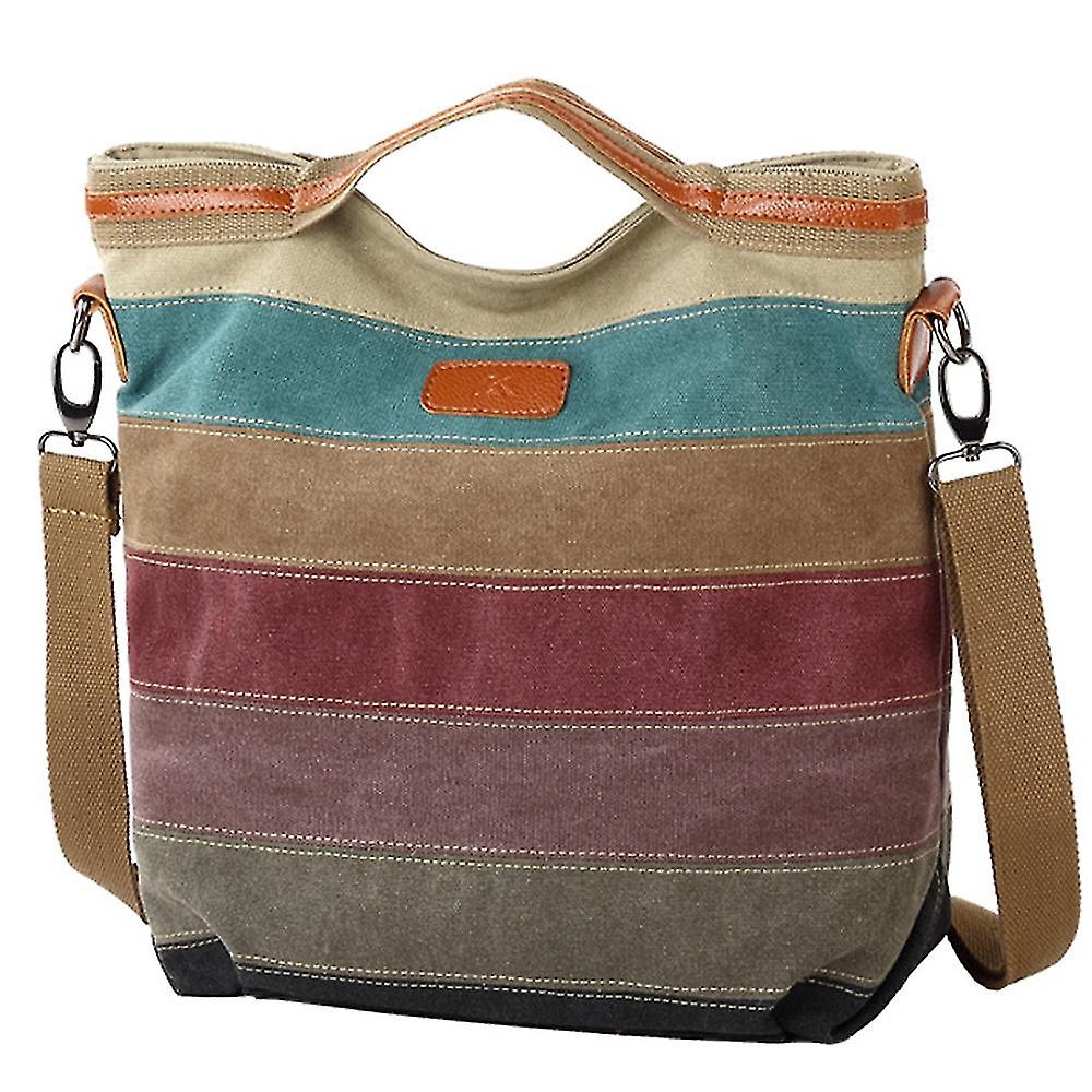 Oliver | Canvas Stripes Crossbody Messenger Handbag