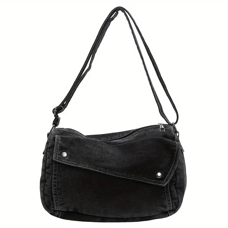 Eloise | Denim Crossbody Messenger Bag