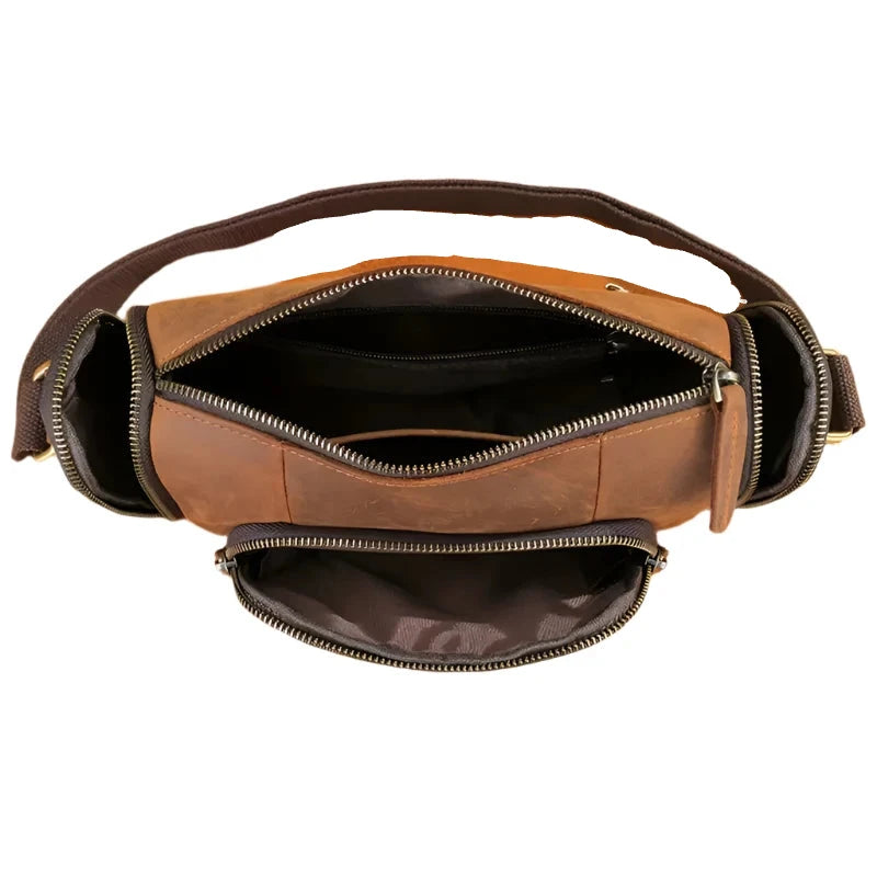 Ethan | Men's Vintage Leather Crossbody Sling Travel Bag