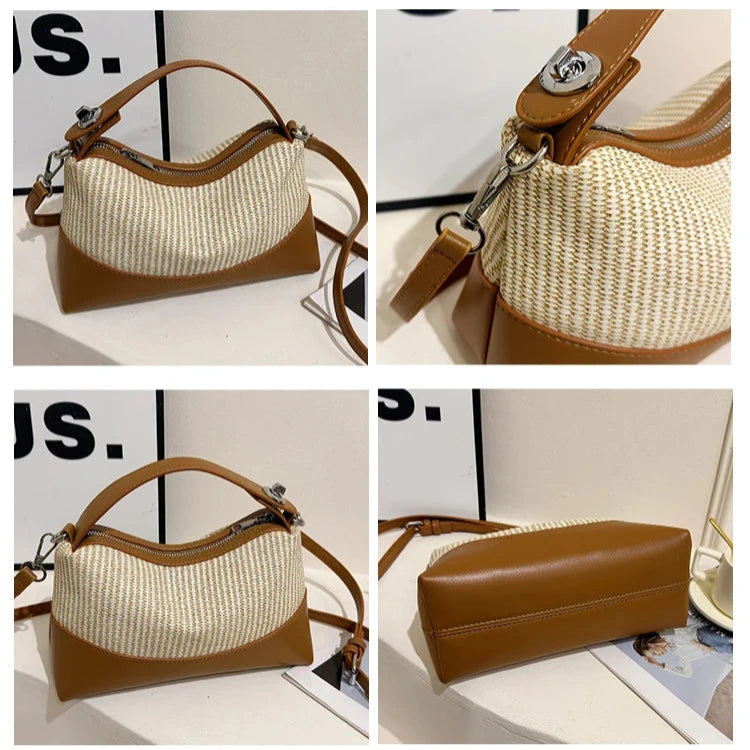 Lina | Women's Casual Straw Crossbody Handbag