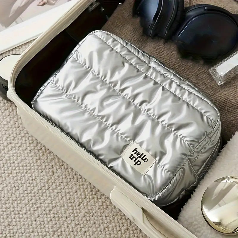 Eleanor | Quilted Padded Makeup Cosmetic Toiletry Bag