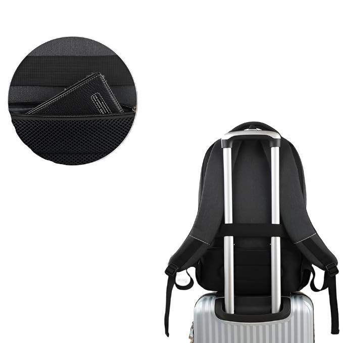 Alex | Slim Business Laptop Travel Hiking Backpack with USB Port