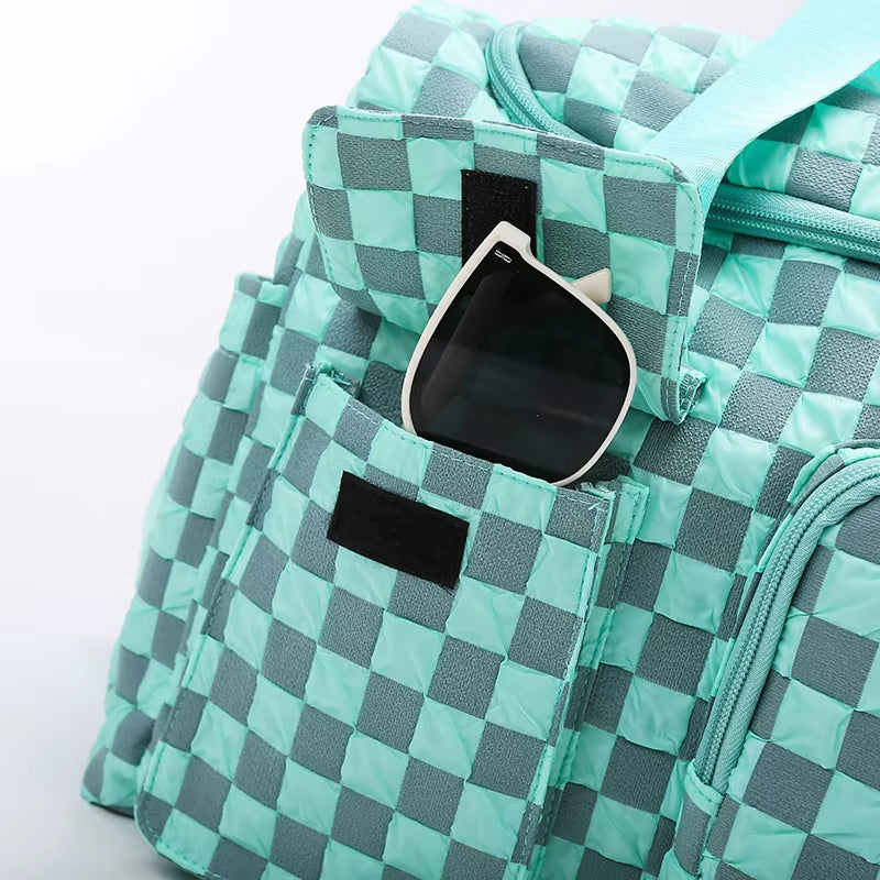 Isla | Large Checkerboard Weekender Overnight Travel Duffle Bag