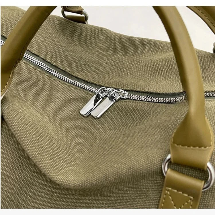 Charles | Vintage Canvas Weekender Travel Duffle Bag