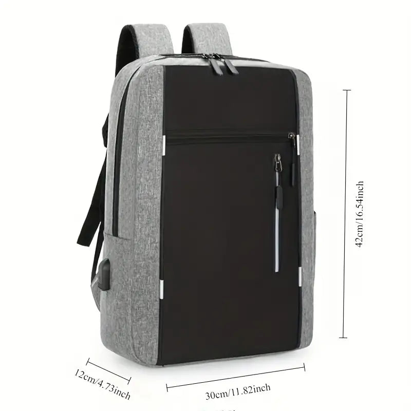 Parker | Lightweight Nylon Large Travel Rucksack Laptop Backpack with USB Charging Port