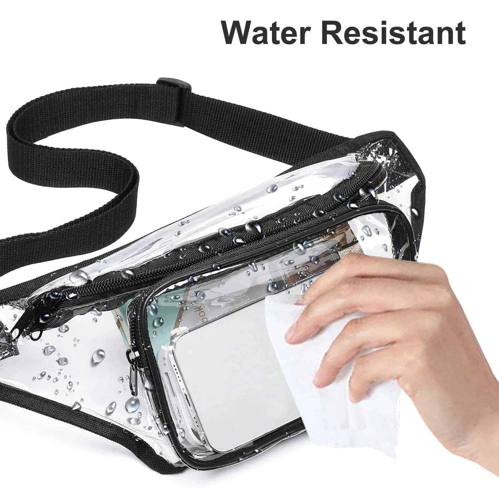 Casey | Clear Stadium Approved Waterproof Crossbody Bum Bag