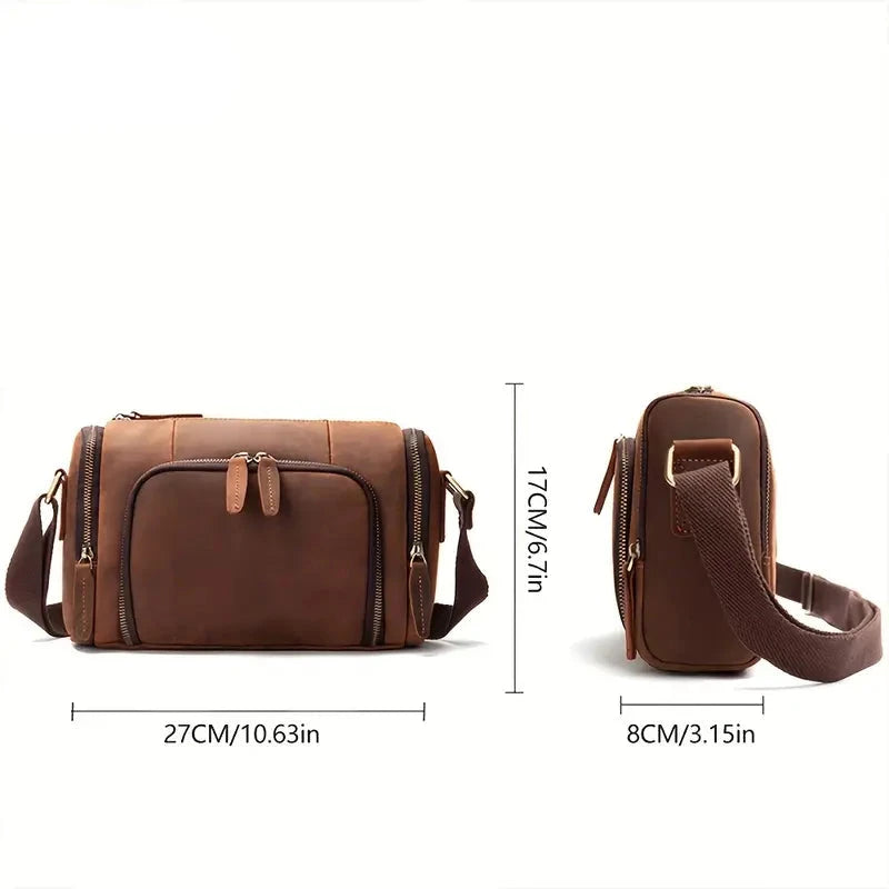 Ethan | Men's Vintage Leather Crossbody Sling Travel Bag