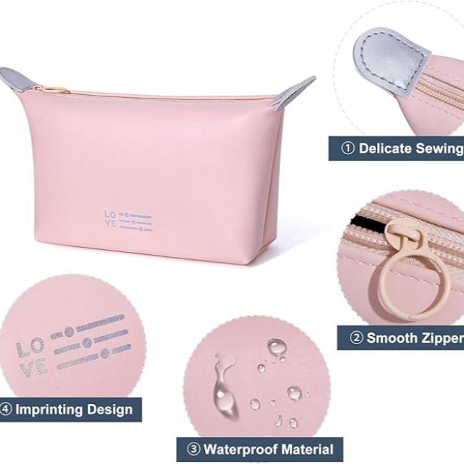 Bella | Solid Colour Large Capacity Cosmetic Makeup Bag