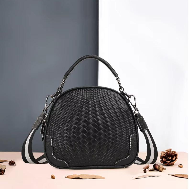 Lara | Chic Genuine Leather Round Crossbody Sling Handbag