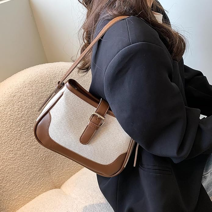 Clara | Women's Leather Colour-Block Crossbody Handbag