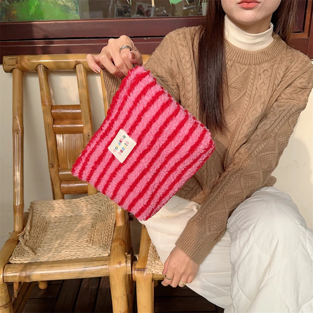 Mia | Women's Vibrant Striped Cosmetic Makeup Bag