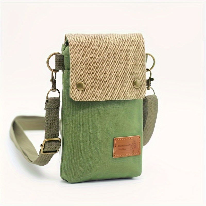 Elena | Retro Canvas Mobile Phone Bag