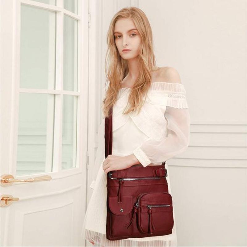 Annie | Vegan Mushroom Multi-Pocket Crossbody Bag