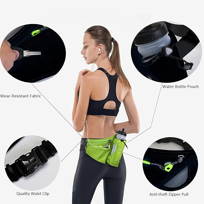 Amelia | Sports Hydration Crossbody Bum Bag with Water Bottle Holder