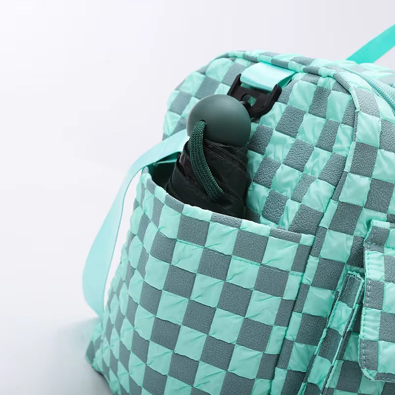 Isla | Large Checkerboard Weekender Overnight Travel Duffle Bag