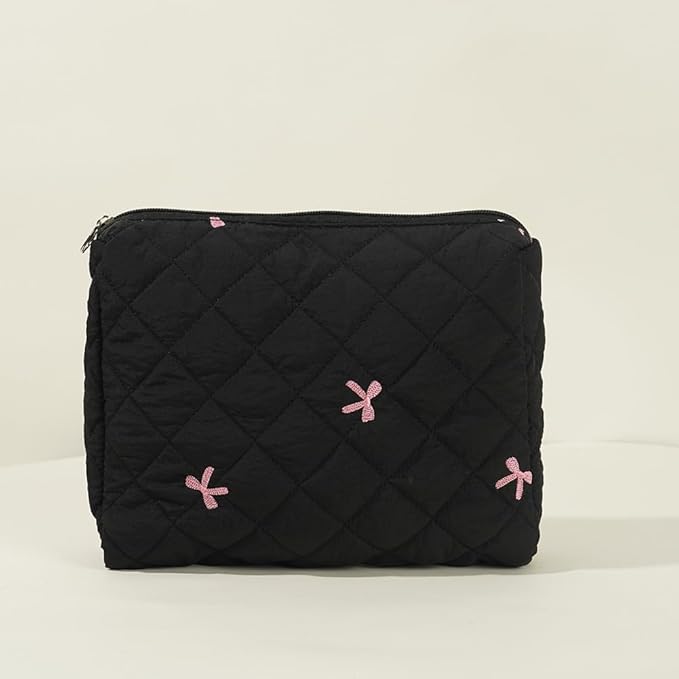 Hannah | 4pcs Chic Embroidered Bowknot Cosmetic Makeup Bag Set