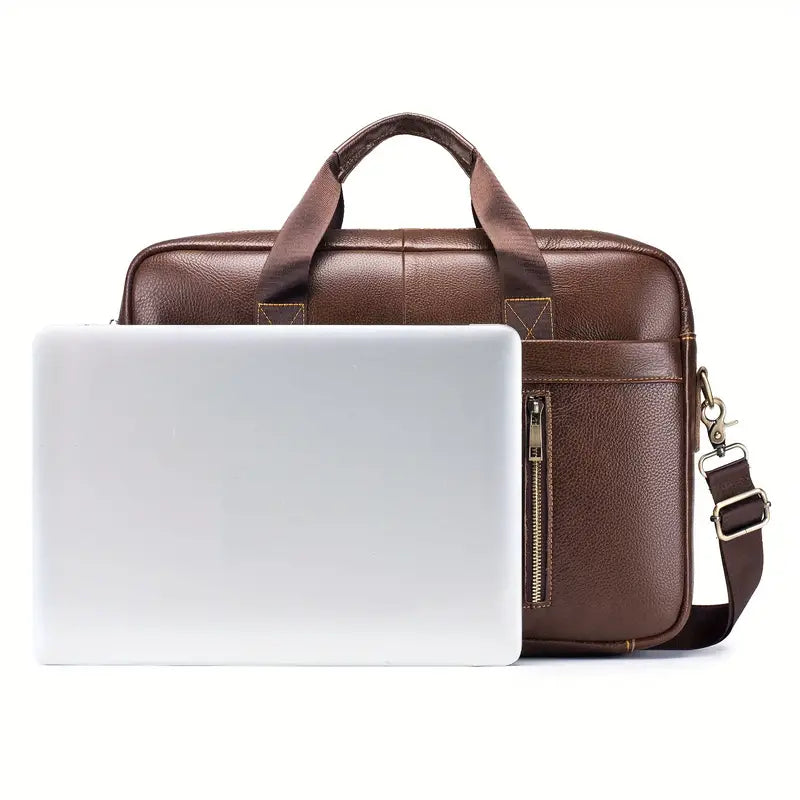 Lawrence | Leather Crossbody Messenger Laptop Travel Handbag