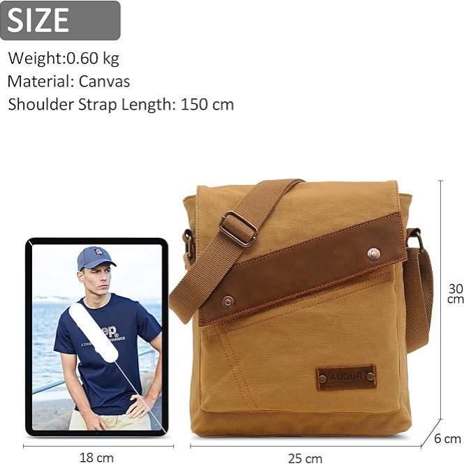 Mason | Vintage Small Canvas Crossbody Messenger Bag