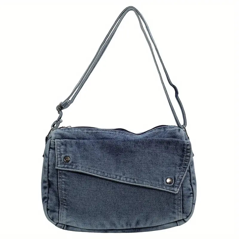 Eloise | Denim Crossbody Messenger Bag