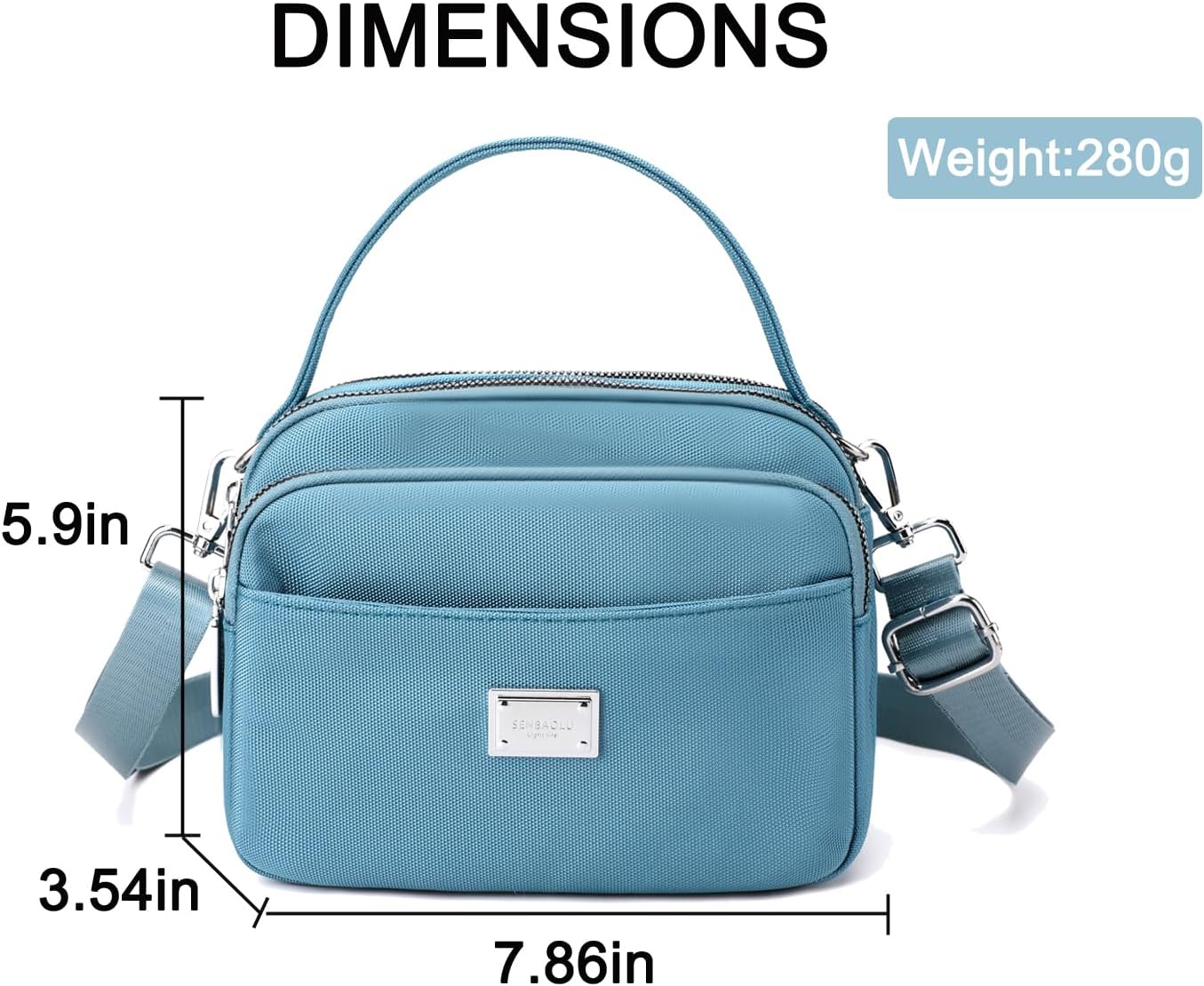 Compact Multi-Pocket Crossbody Bag