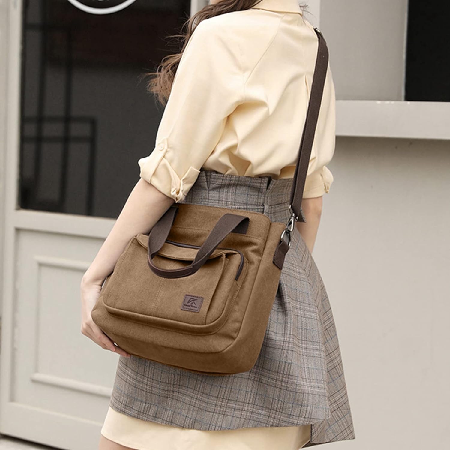 Sophia | Multi-Pocket Canvas Crossbody Bag