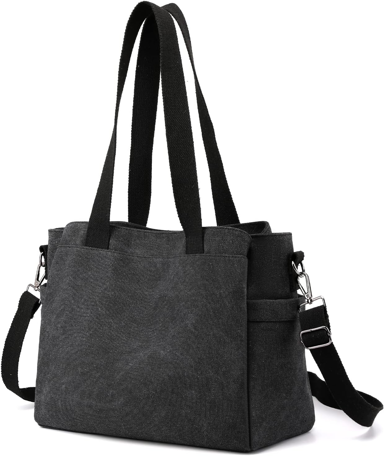 Aurora | Multi-Pocket Canvas Crossbody Tote Bag