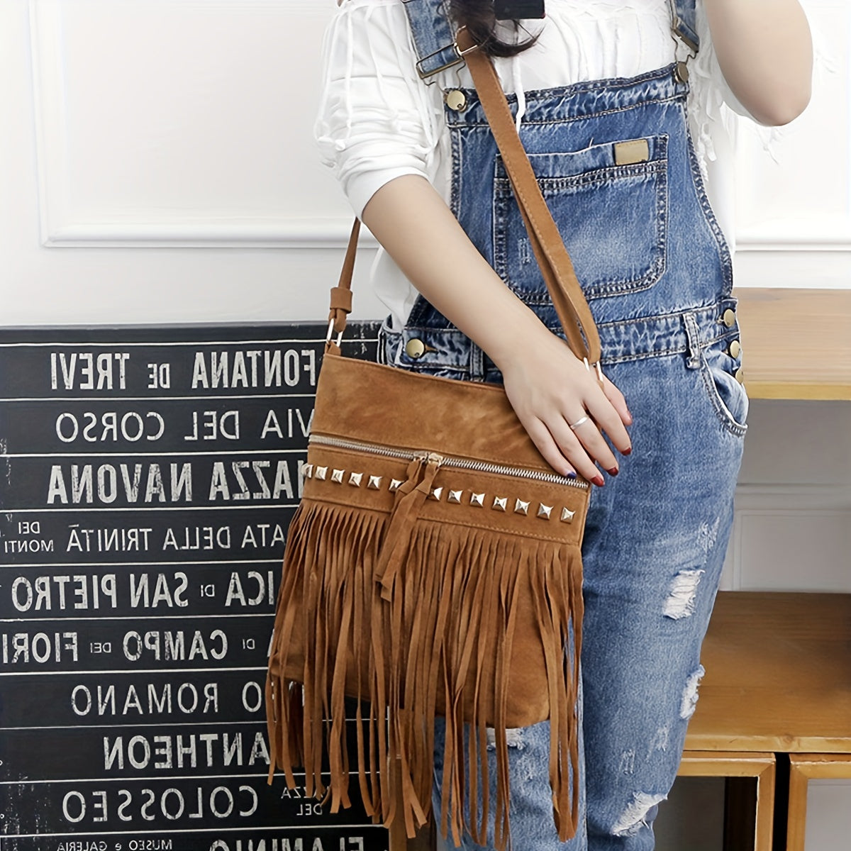 Renata | Vintage Fringe Crossbody Bag