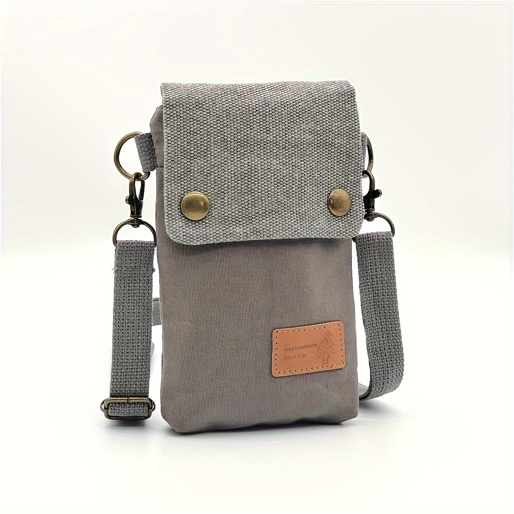 Elena | Retro Canvas Mobile Phone Bag