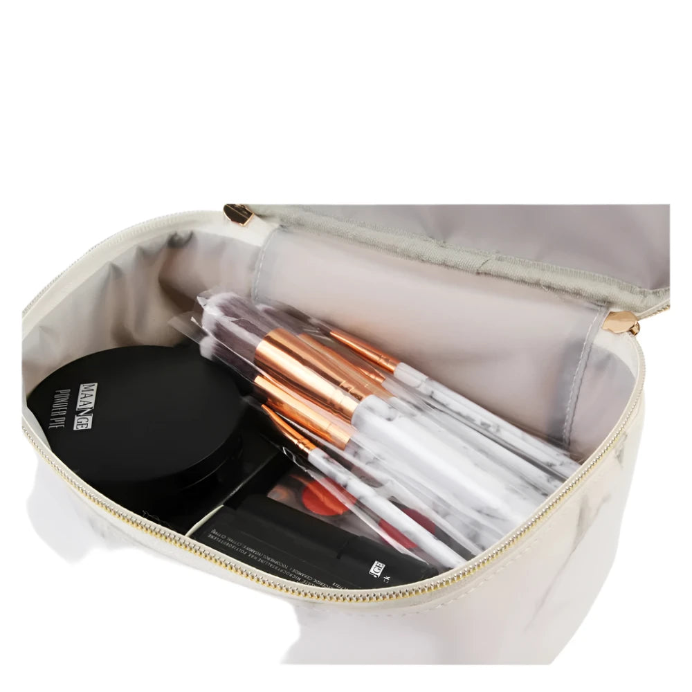 Amelia | Marble Elegance 3-in-1 Cosmetic Toiletry Makeup Travel Bag Set