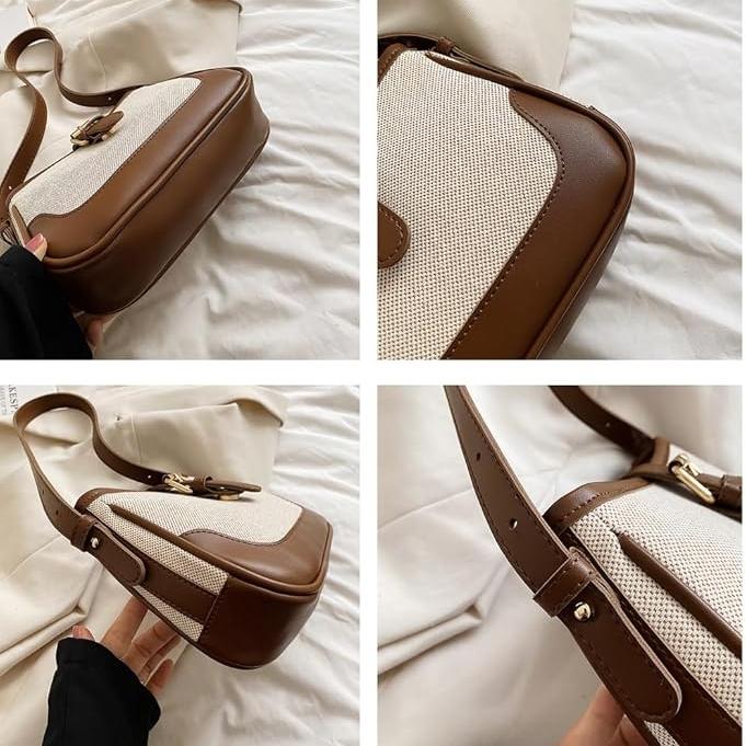 Clara | Women's Leather Colour-Block Crossbody Handbag