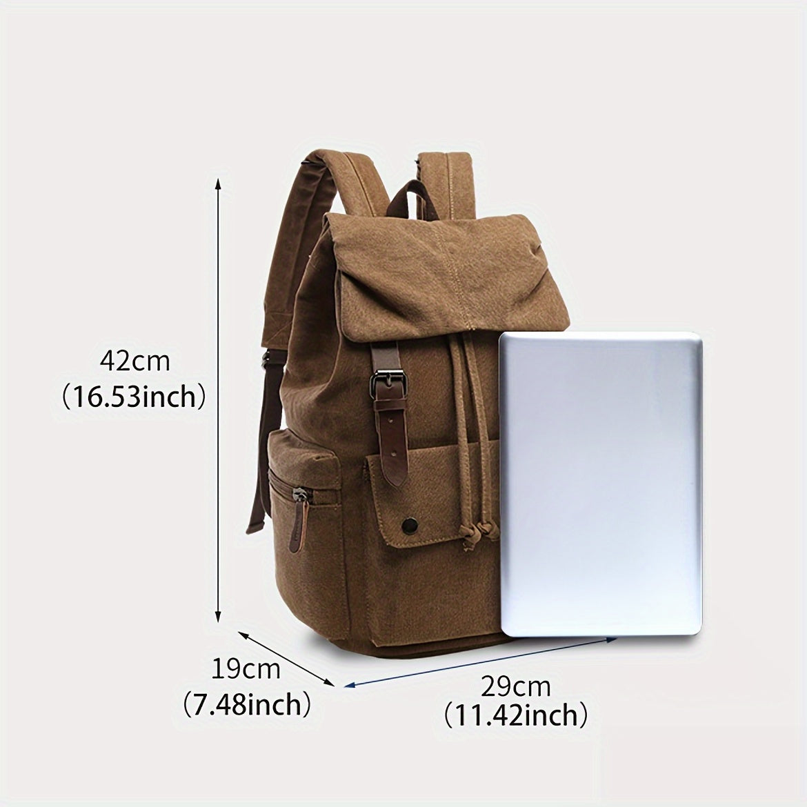 Harper | Vintage Canvas Drawstring Travel Laptop Backpack