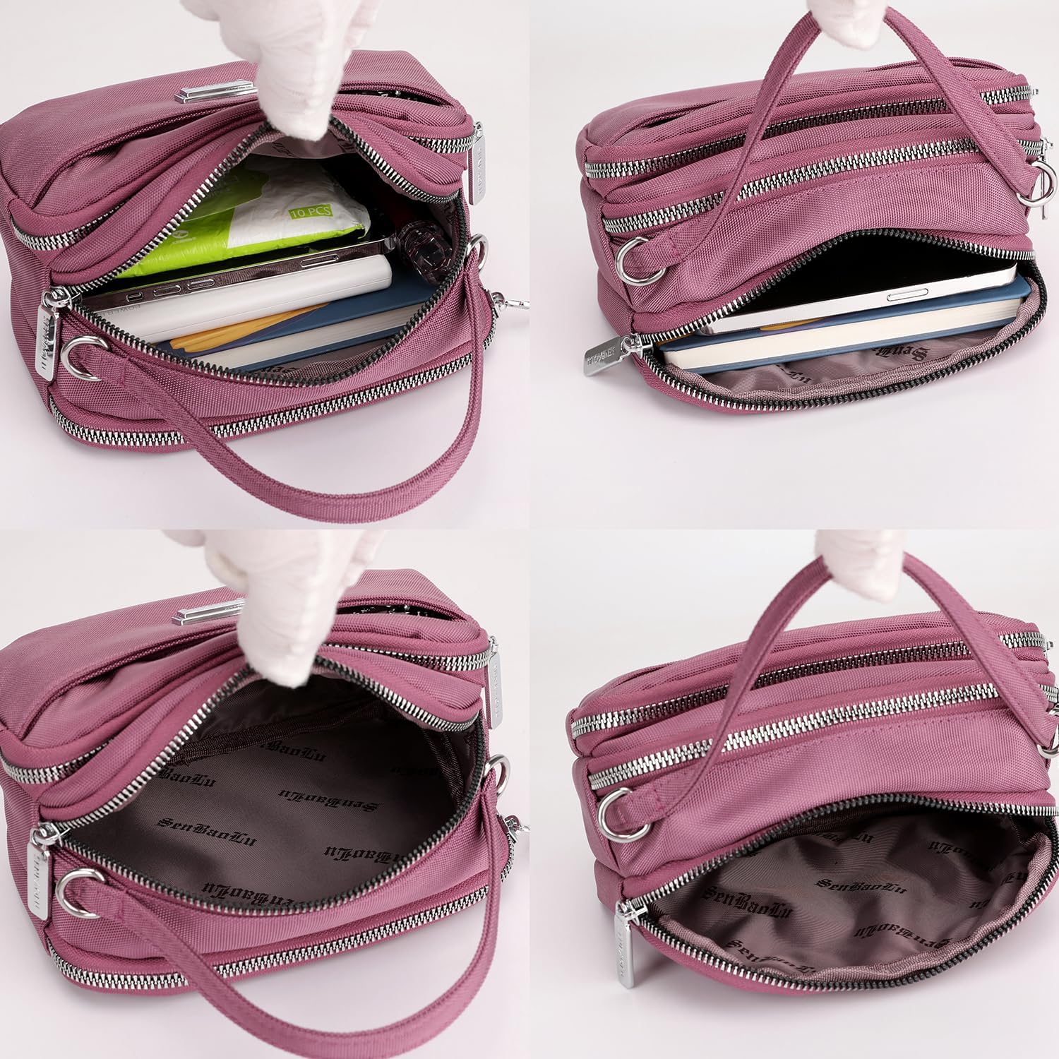 Compact Multi-Pocket Crossbody Bag