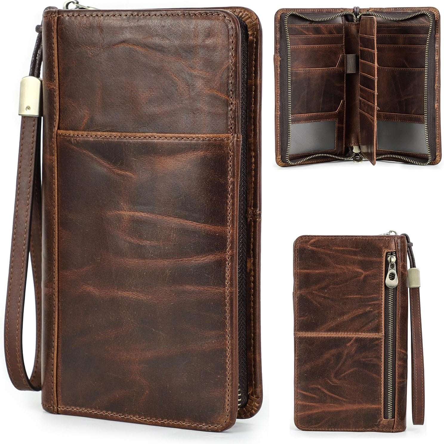 Sophia | Top Grain Leather Passport Wallet