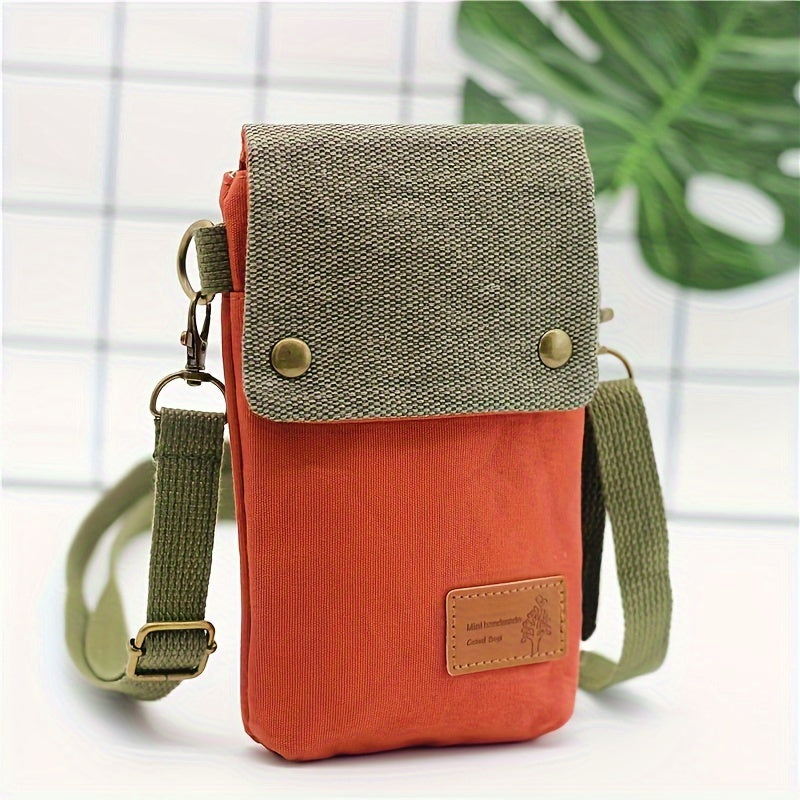 Elena | Retro Canvas Mobile Phone Bag