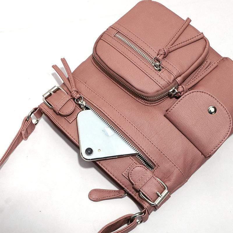 Annie | Vegan Mushroom Multi-Pocket Crossbody Bag