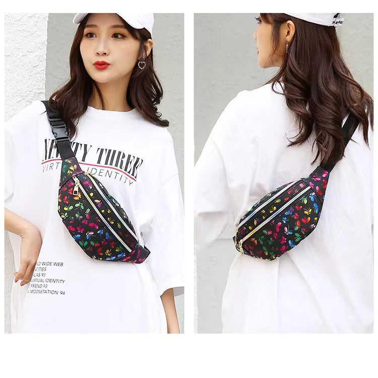 Alina | Women's Butterfly Printed Crossbody Fanny Pack Bum Bag