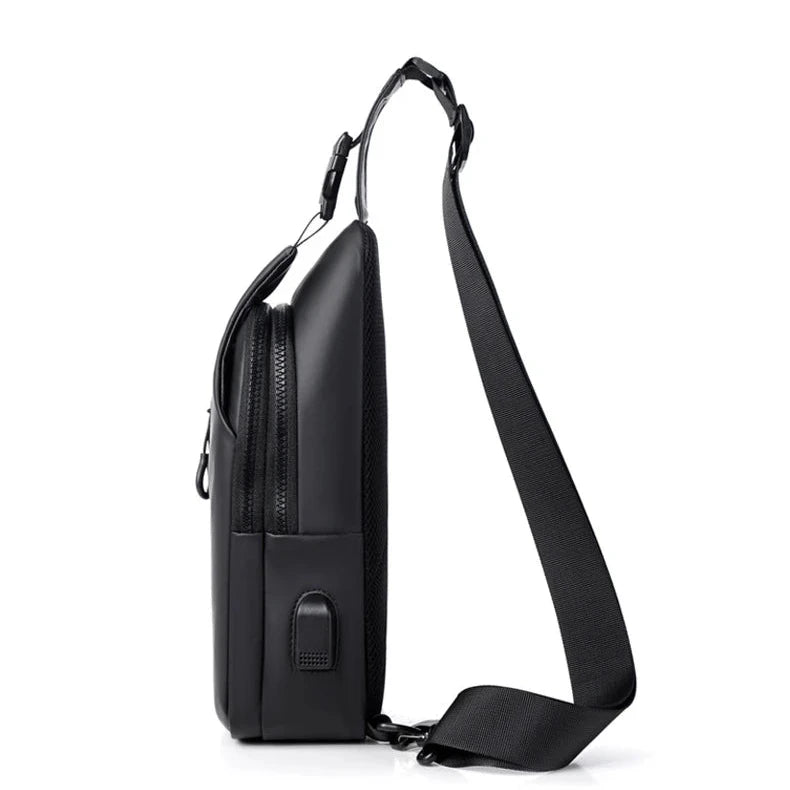 Ash | Waterproof Travel Crossbody Sling Bag With USB Port