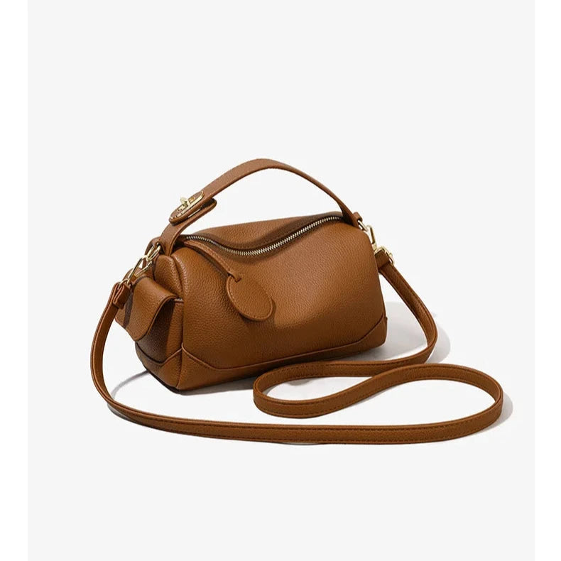 Ava | Women's Classic Boston Leather Crossbody Handbag