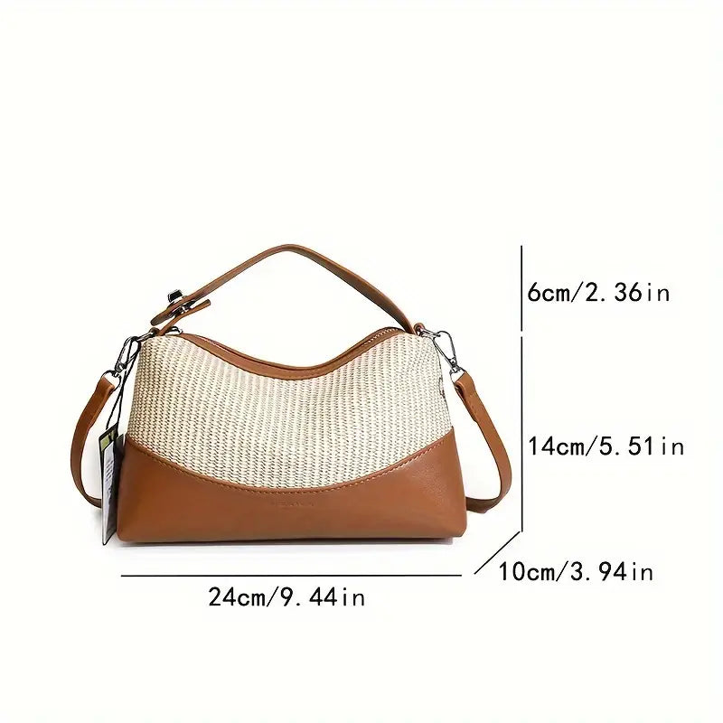 Lina | Women's Casual Straw Crossbody Handbag