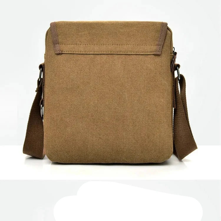 Nicolo | Small Multi-Pocket Canvas Crossbody Messenger Bag