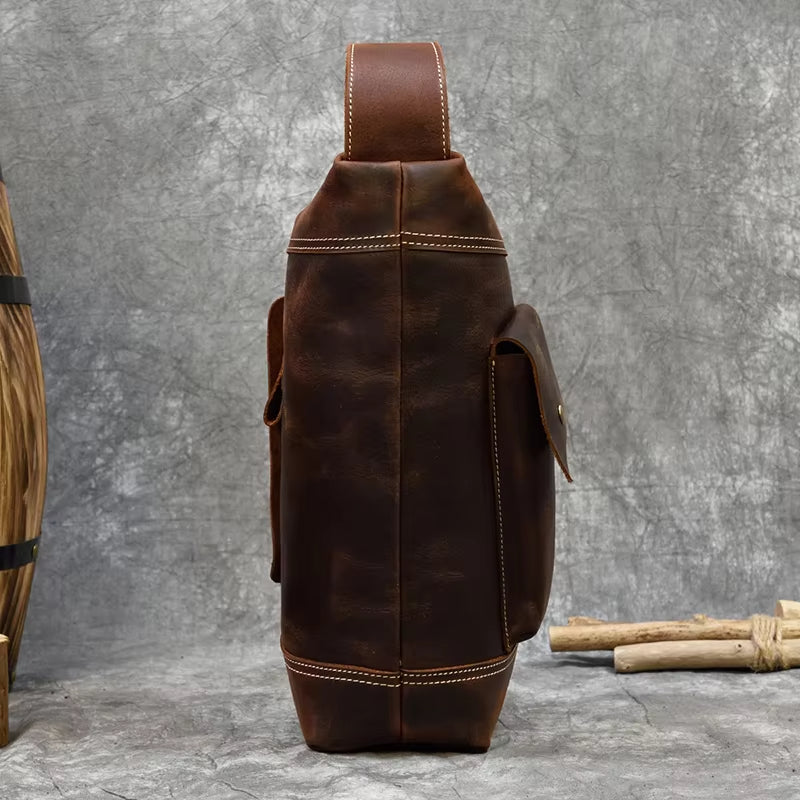 Liam | Retro Crazy Horse Leather Crossbody Sling Travel Bag