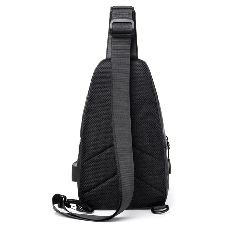 Ash | Waterproof Travel Crossbody Sling Bag With USB Port